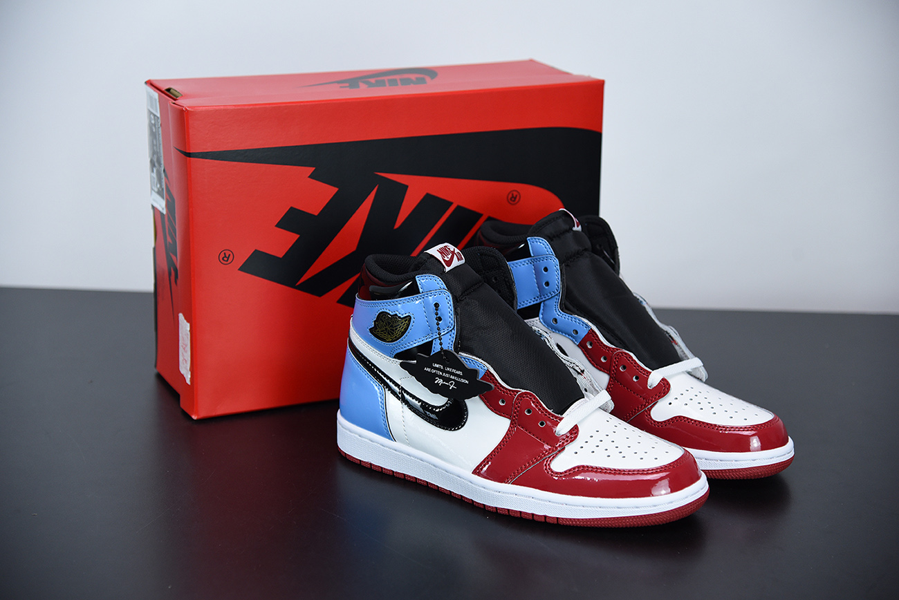 baby blue red and white jordan 1