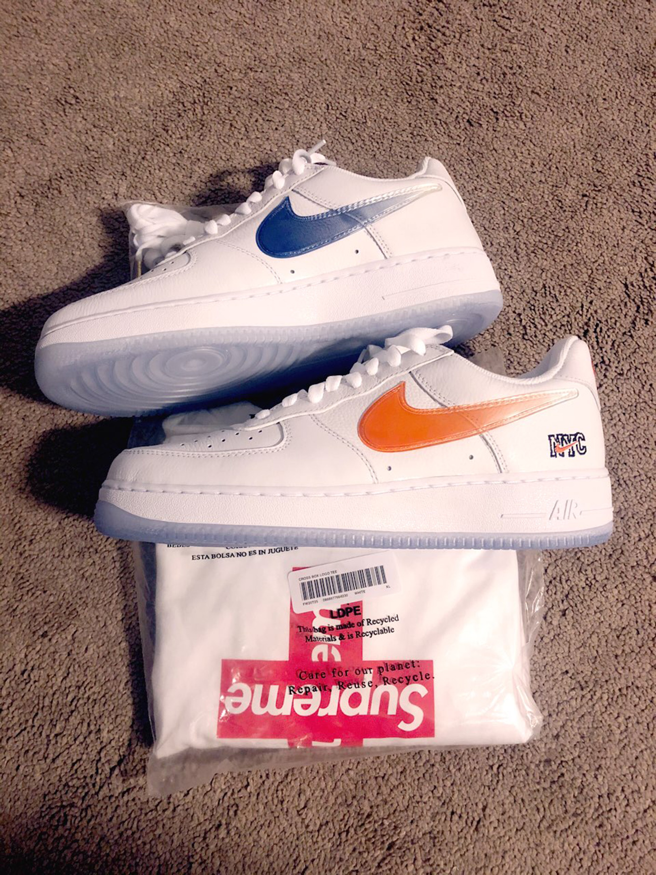 Kith x Nike Air Force 1 Low “NYC” White/Rush Blue-White-Brilliant 