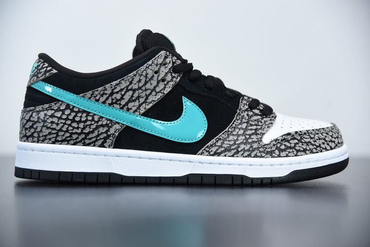 nike dunk low prm sb elephant grey clear jade