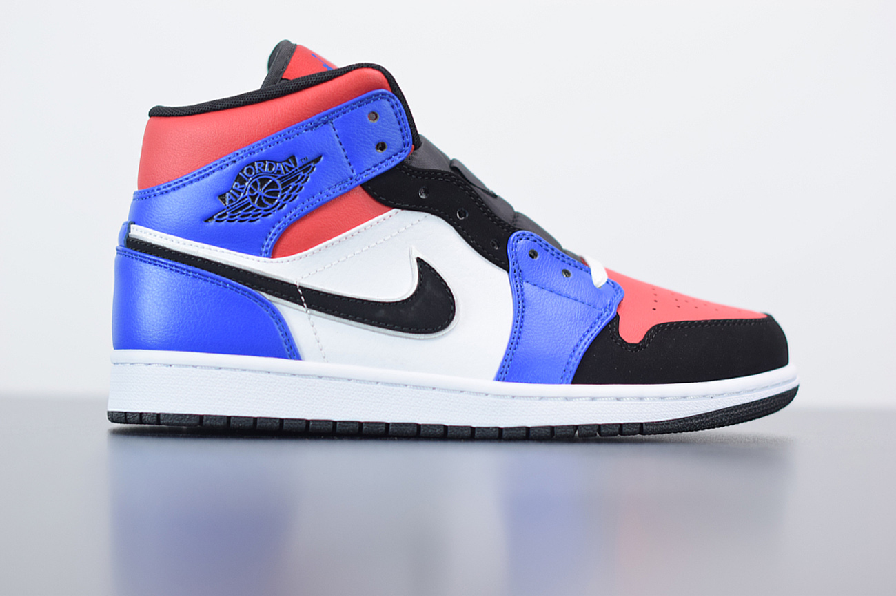 Air Jordan 1 Mid Top 3 Blue Red Black White Fit Sporting Goods