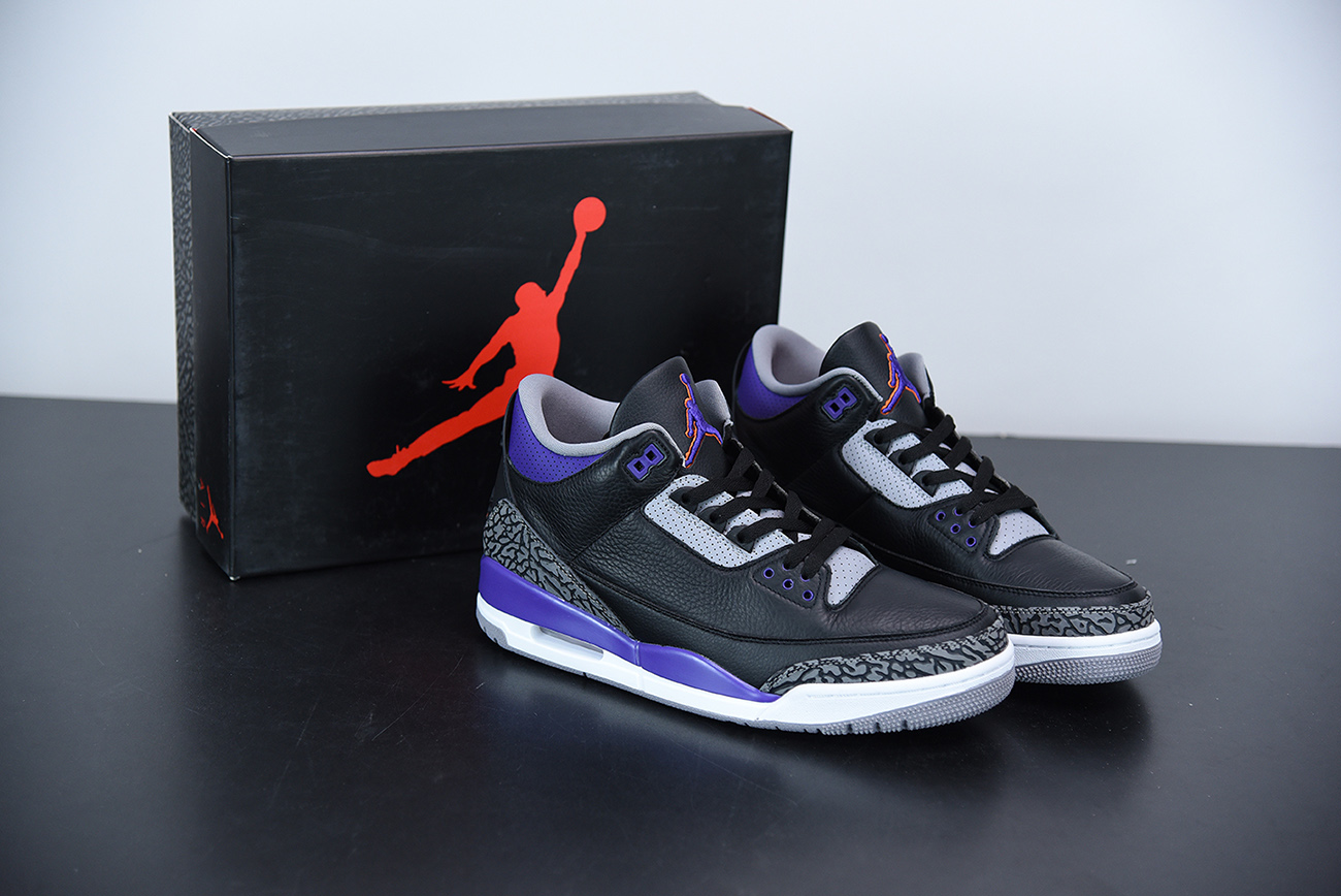 black court purple jordan 3