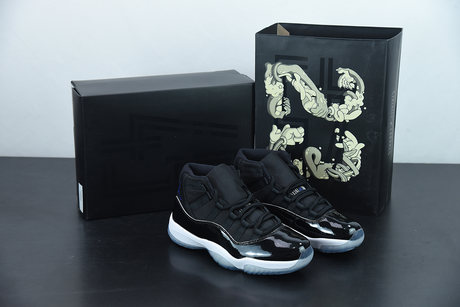 Air Jordan 11 “Space Jam” Black/Dark Concord-White 378037-003