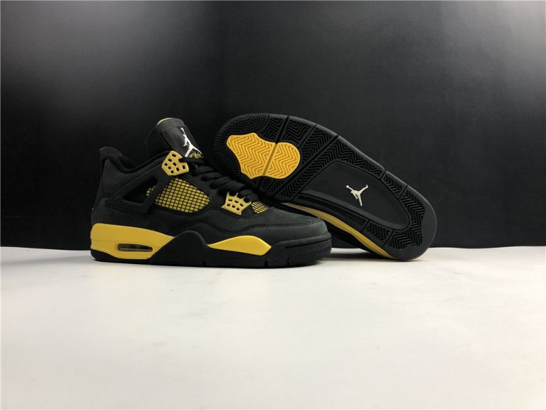 white black yellow jordan 4