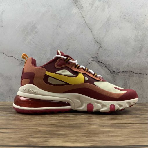 Nike Air Max 270 React Wine Red and Gold AO4971 601 1 510x510