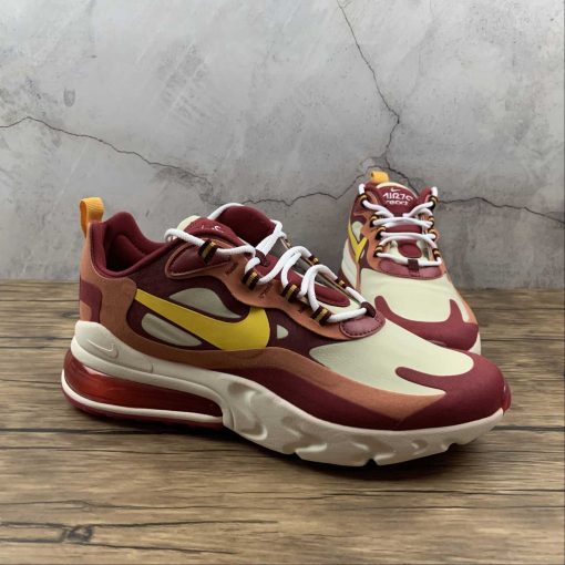 Nike Air Max 270 React Wine Red and Gold AO4971 601 4 510x510
