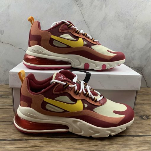 Nike Air Max 270 React Wine Red and Gold AO4971 601 7 510x510