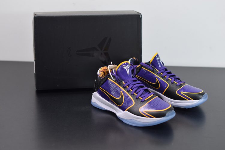 Nike Kobe 5 Protro 5x Champ Lakers Court Purple Black University Gold 750x500