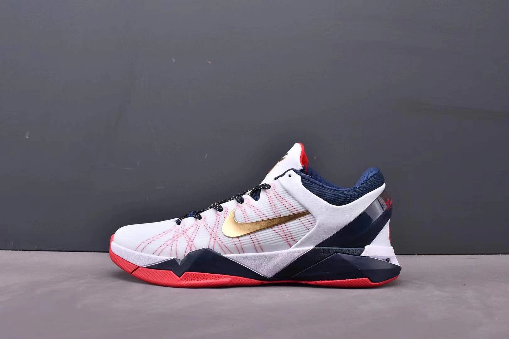 Zoom Kobe 7 System 'Gold Medal' - Nike - 488371 104 - white