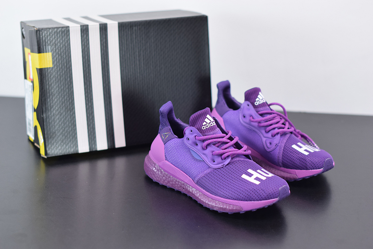 Pharrell Williams adidas Solar Hu Glide Purple EG7770 Release Date