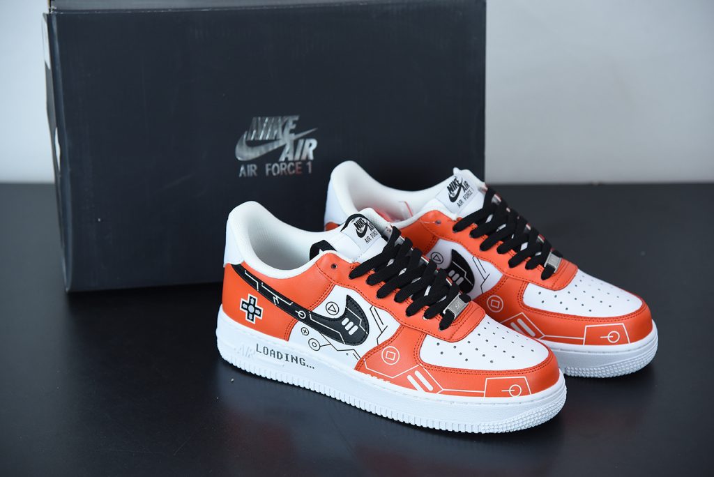 nike air force 1 white orange