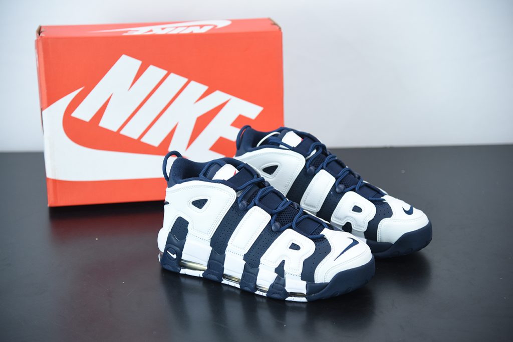 Nike Air More Uptempo “Olympic” White/Midnight Navy-Metallic Gold-Sport ...