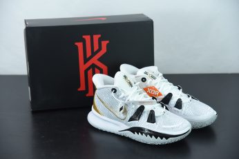 Nike Kyrie 7 NBA Finals White Gold Black CQ9326 101 For Sale 346x231