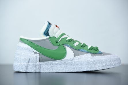 sacai Happy x Nike Blazer Low Medium Grey Classic Green White DD1877 001 1 445x297
