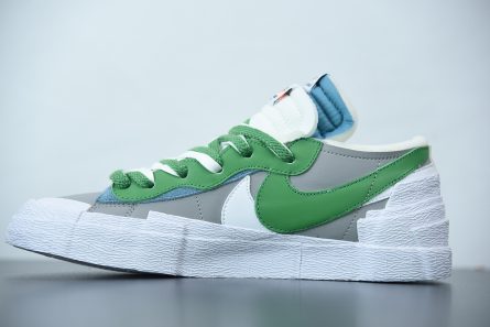sacai Happy x Nike Blazer Low Medium Grey Classic Green White DD1877 001 2 445x297