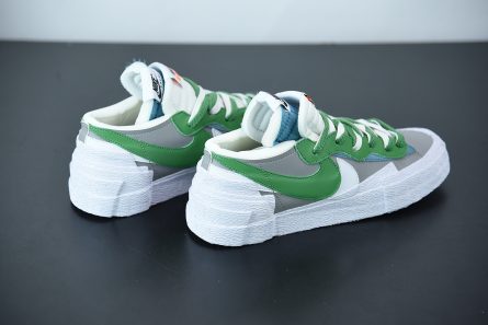 sacai Happy x Nike Blazer Low Medium Grey Classic Green White DD1877 001 4 445x297