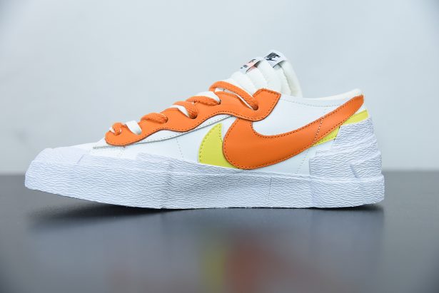 Sacai x Nike Blazer Low White Magma Orange White For Sale 2 615x411