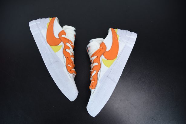 Sacai x Nike Blazer Low White Magma Orange White For Sale 5 615x411