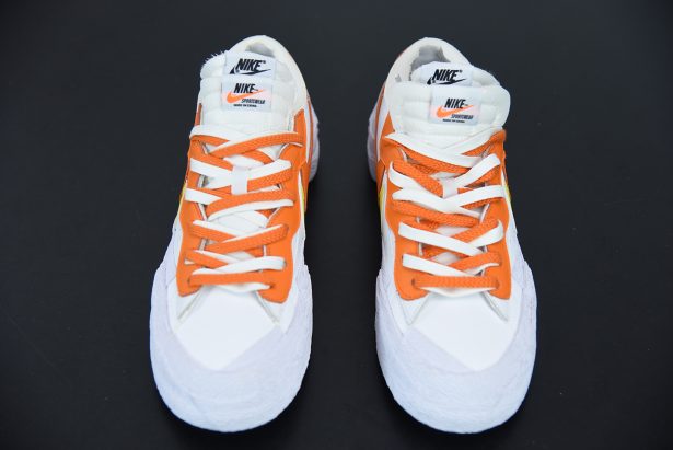 Sacai x Nike Blazer Low White Magma Orange White For Sale 6 615x411