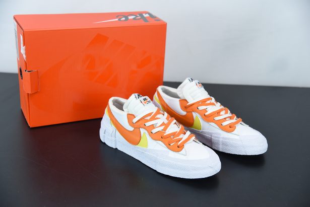Sacai x Nike Blazer Low White Magma Orange White For Sale 615x411