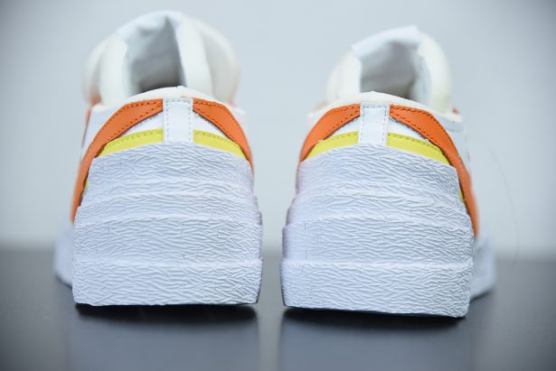 Sacai x Nike Blazer Low White Magma Orange White For Sale 7 615x411