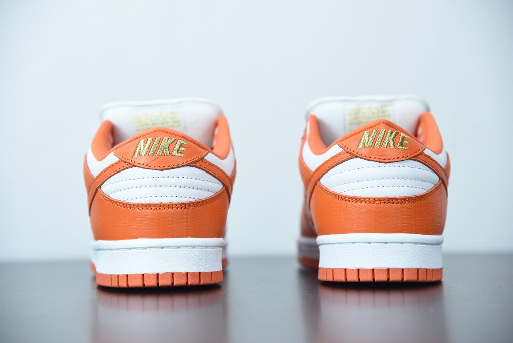 orange and white dunks gs