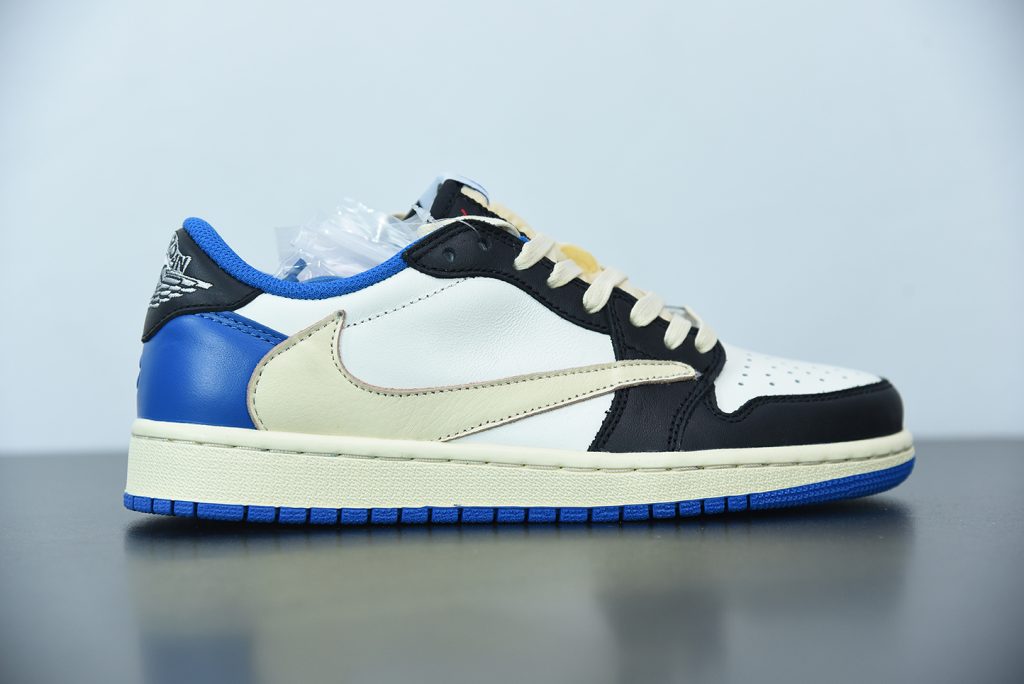 Travis Scott x Fragment x Air Jordan 1 Low OG White Blue DM7866-140 ...