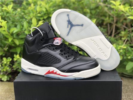 Fashion basketball shoes sneakers, men's shoes，Off-White x Air Jordan 5  Black CT8480-001
