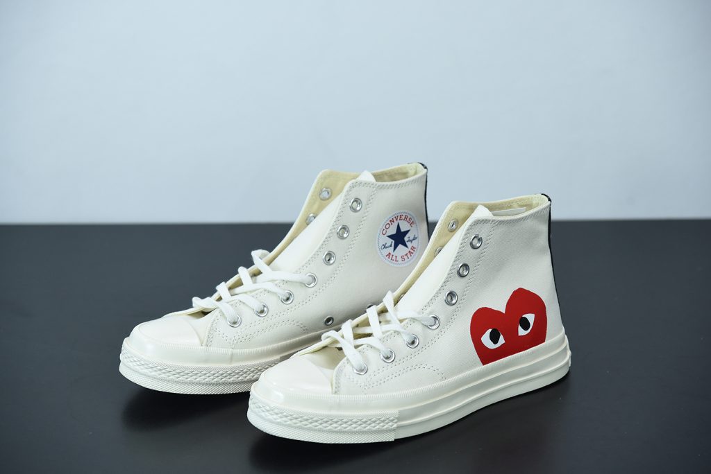 CDG Play x Converse Chuck Taylor All-Star 70 Hi Milk/White-High Risk ...