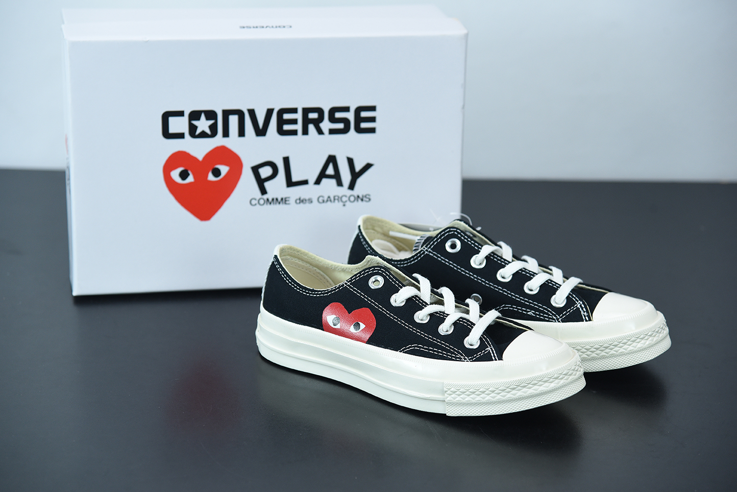 Borrow To increase midnight CDG Play x fuse Converse Chuck Taylor All - Star 70 Ox Black White –  Tra-incShops - UNDERCOVER × fuse CONVERSE ADDICT CHUCK TAYLOR OX & HI 2TYPES