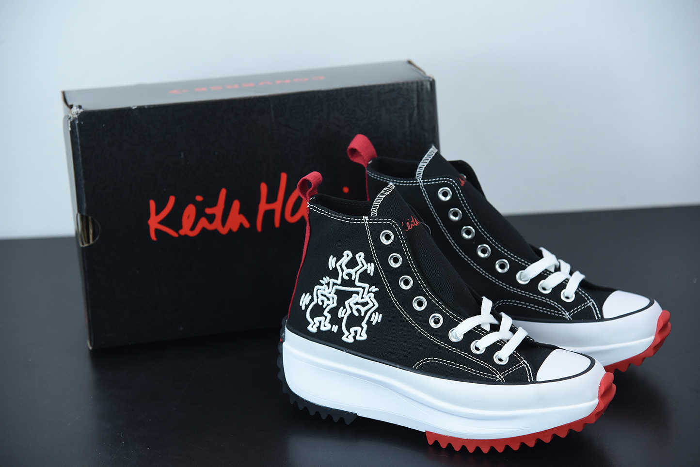 Converse one x Keith Haring Run Star Hike Black/White/Red 171859C