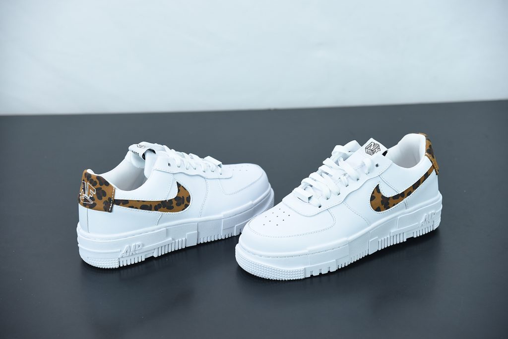 air force 1 pixel trainerswhite leopard