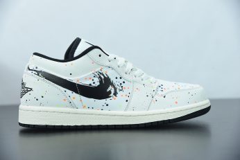 tan paint splatter jordan 1