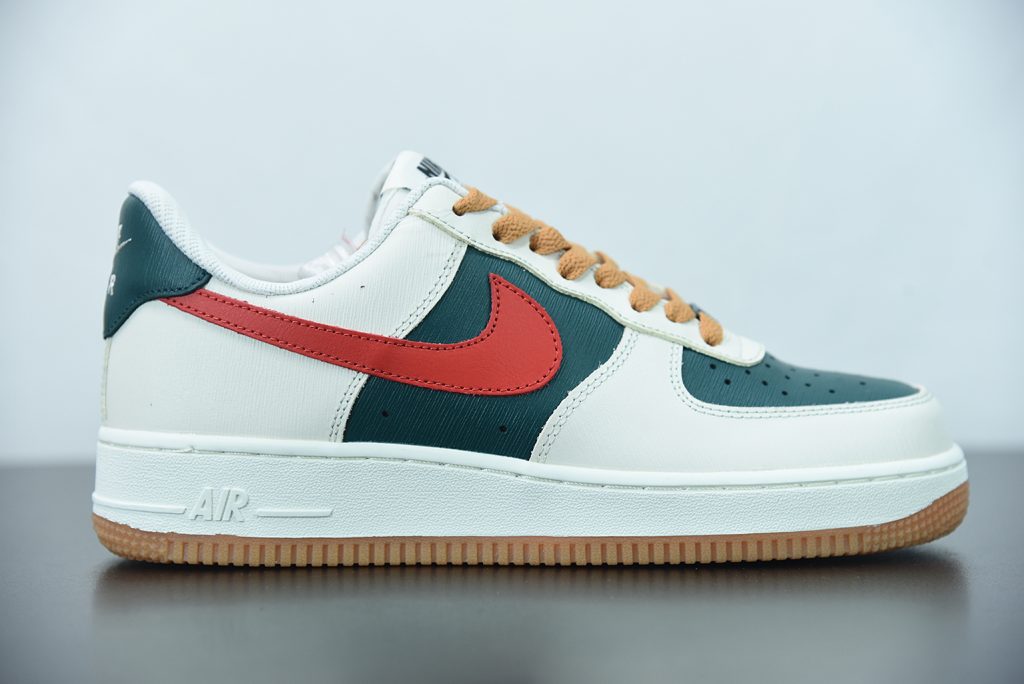 red and brown air force ones
