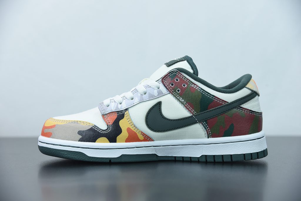 nike dunk low sail vintage green