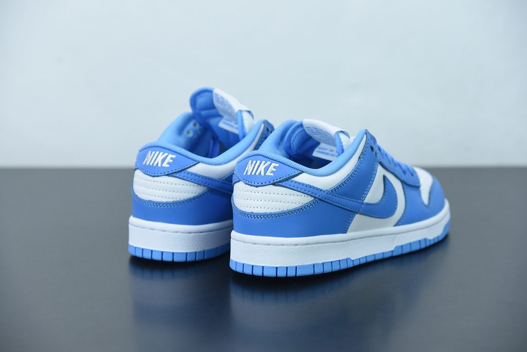 blue white dunk low
