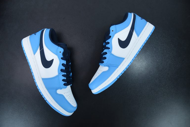 air jordan 1 lowblack and dark powder blue