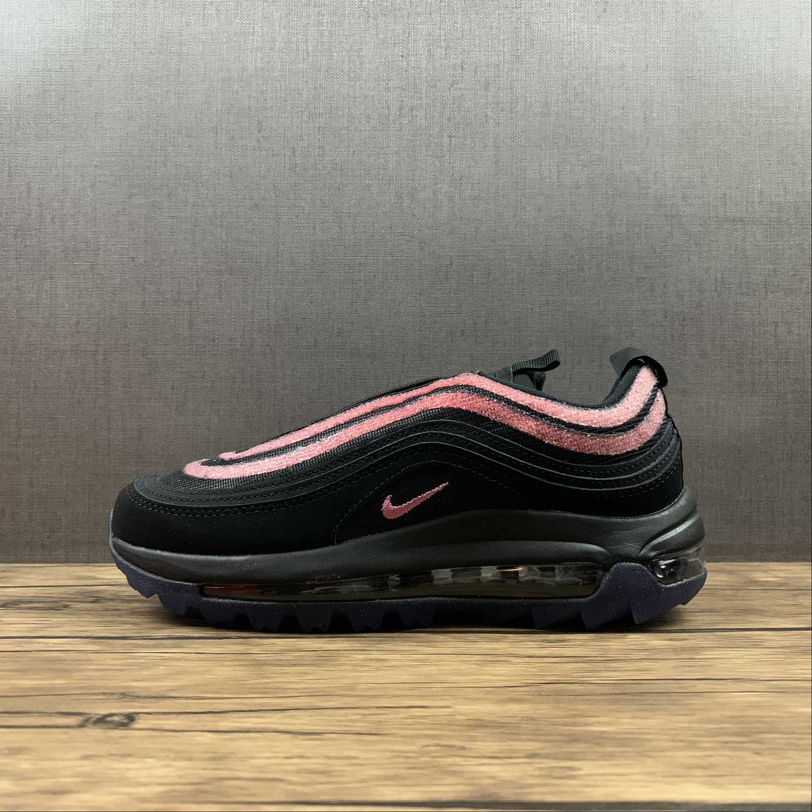 001 – Tra-incShops - Swarovski x Nike gray Air Max 97 Golf NRG Oracle Pink DB4698 - gray force heels shoes clearance