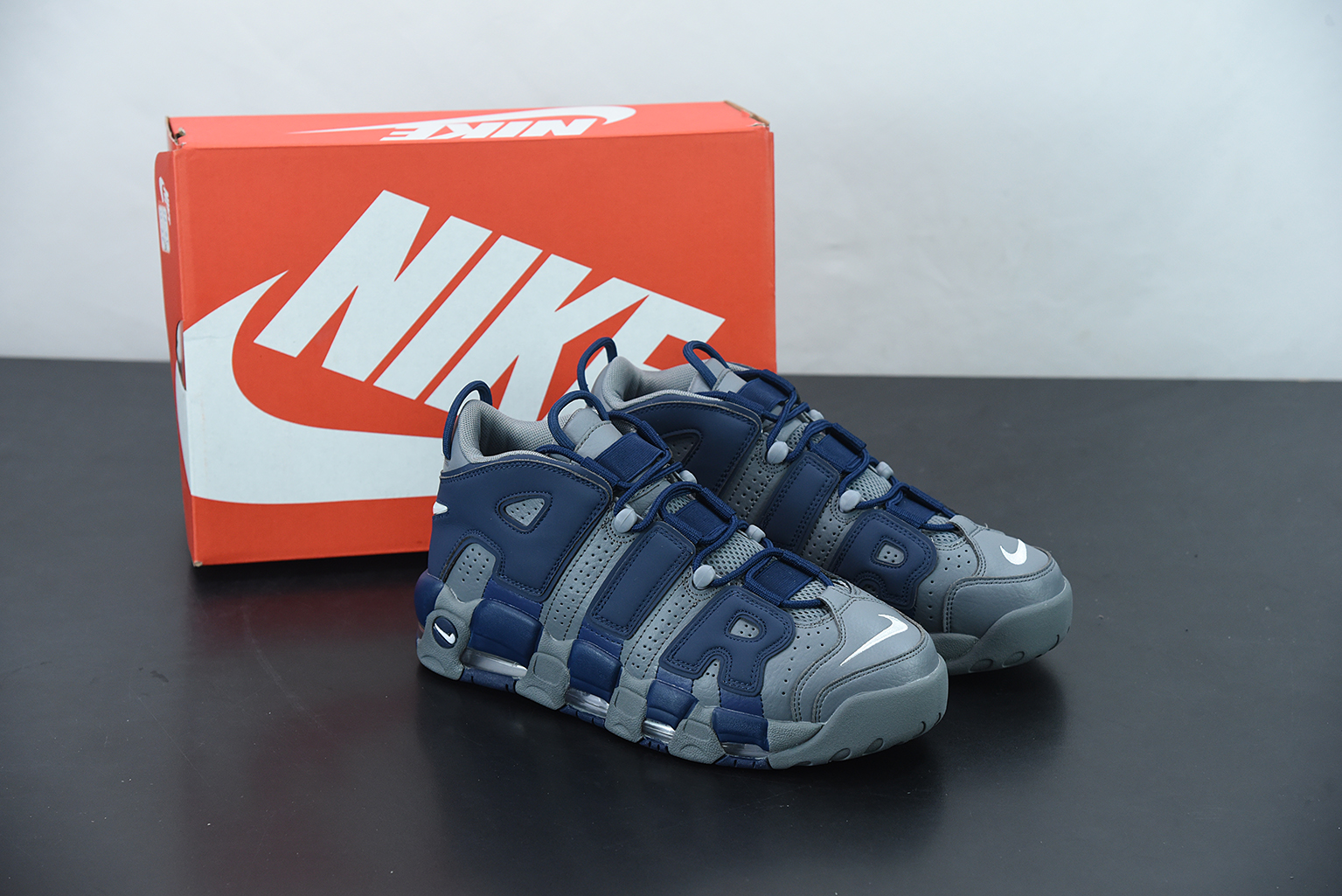 Nike Air More Uptempo Hoyas Cool Grey/White-Midnight Navy 921948 