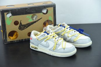 Off White x Nike Dunk Low 27 50 Grey White Blue For Sale 346x231