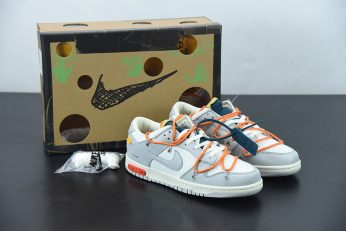 Off White x coral nike Dunk Low 44 50 Grey White Navy For Sale 346x231