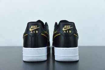 Nike Air Force 1 Low Black Gold with Double Swoosh – Fit Sporting Goods