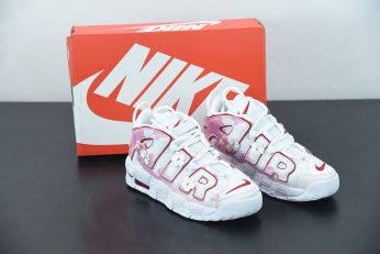 Nike Air More Uptempo White Pink Flower For Sale 346x231