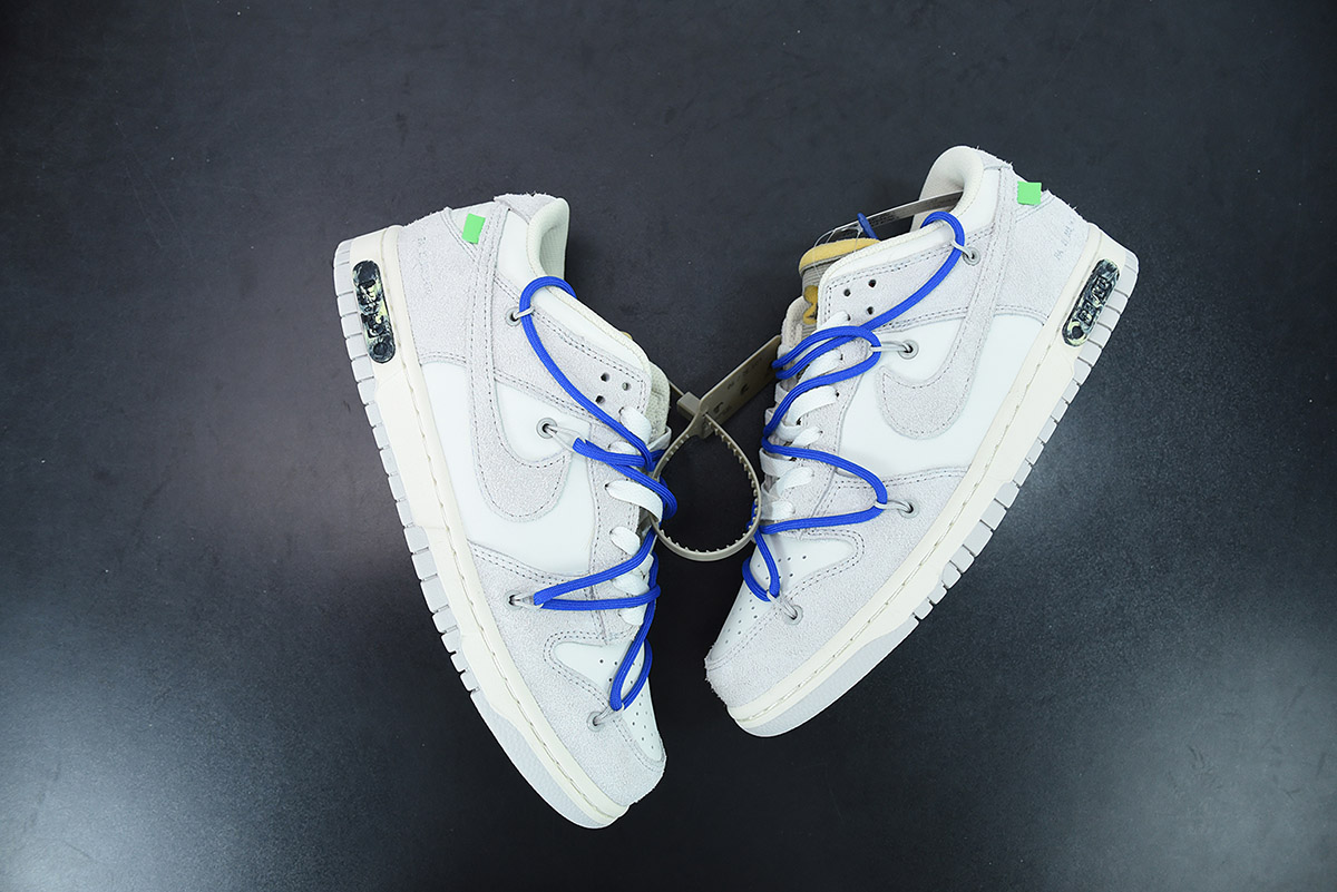 Off-White x Nike Dunk Low “32 of 50” Sail/Neutral Grey/Racer Blue For Sale