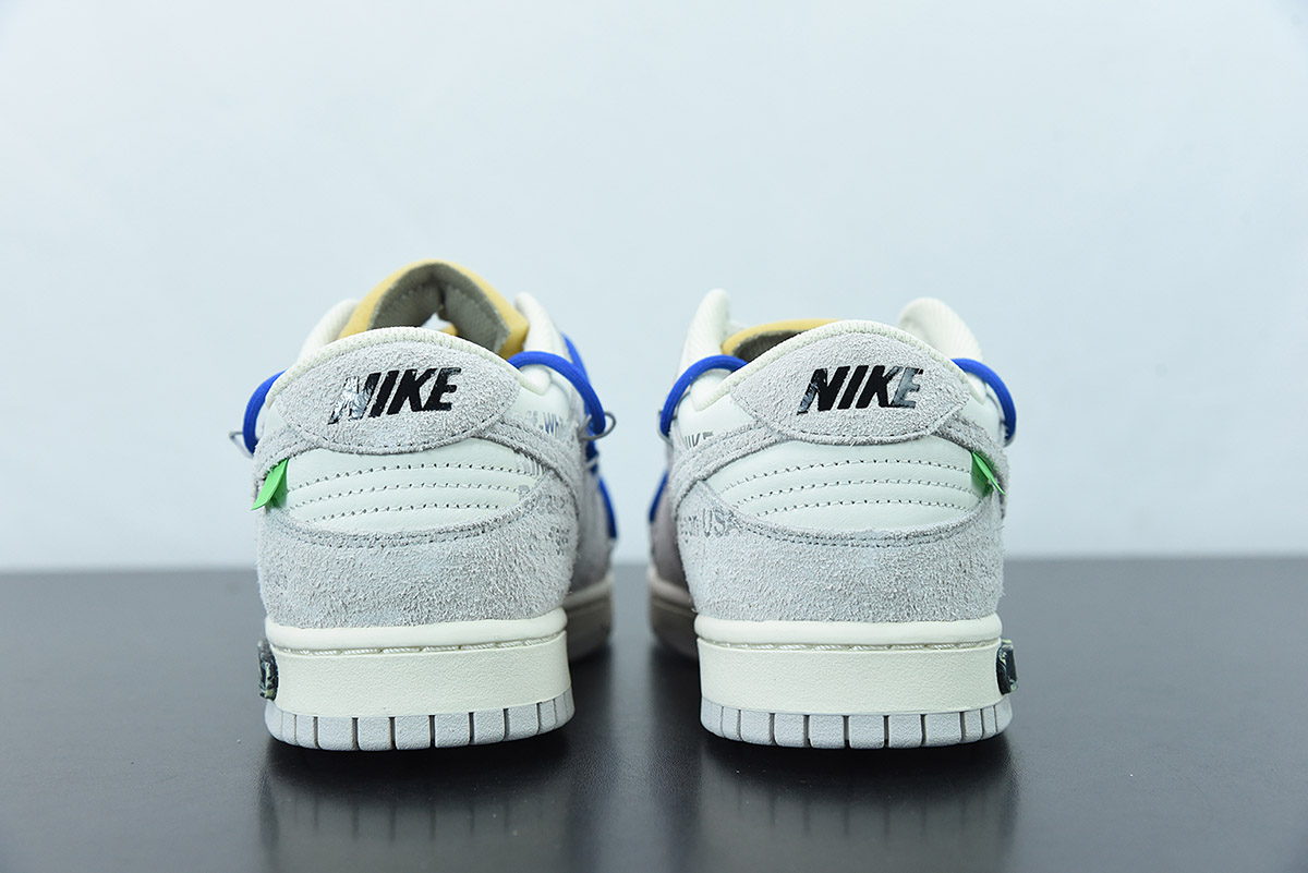 Off-White x Nike Dunk Low “32 of 50” Sail/Neutral Grey/Racer Blue For Sale