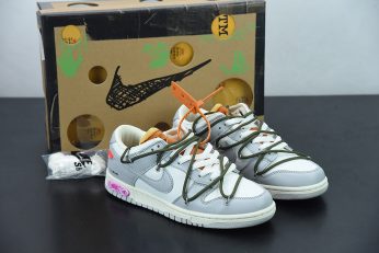 Off White x Nike Dunk Low 22 of 50 Sail Neutral Grey Medium Olive For Sale 346x231