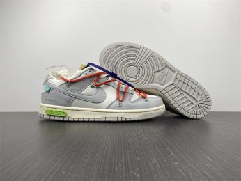 Off White x Nike Dunk Low 23 of 50 Sail Neutral Grey Habanero Red For Sale 346x260