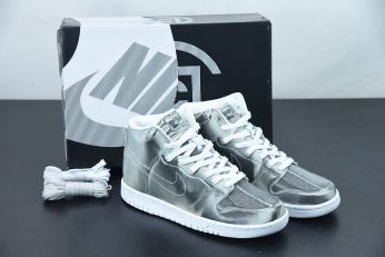 CLOT X Nike Dunk High Metallic Silver White DH4444 900 For Sale 346x231