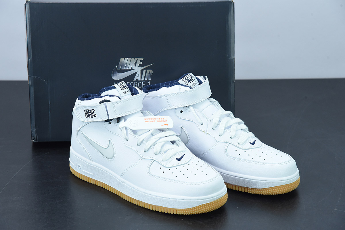 100 For Sale – HotelomegaShops - white nike furry boots shoes nike air max thea damen ebay store Mid “NYC” White/Midnight Navy/Gum Yellow DH5622