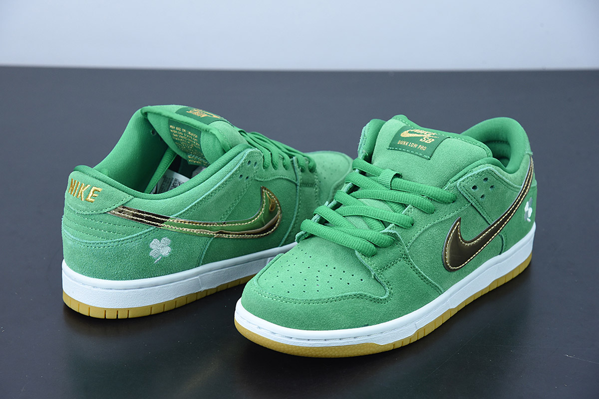 Nike SB Dunk Low “St. Patrick's Day” Lucky Green/Gold BQ6817-303 