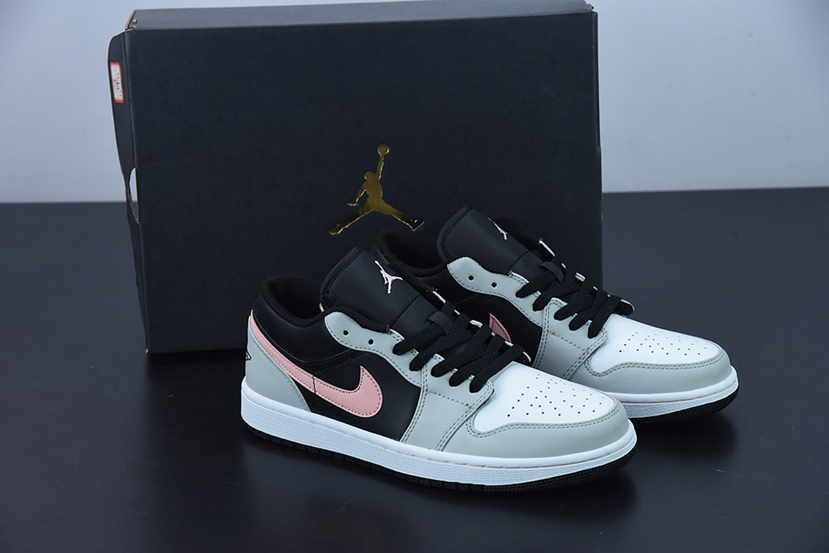Nike WMNS Air Jordan 1 Mid Black Noble Red 27cm Black Grey and Pink  553558-062 For Sale